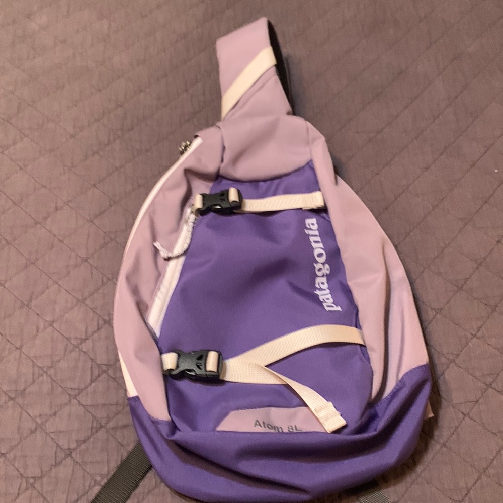 Patagonia purple sling bag